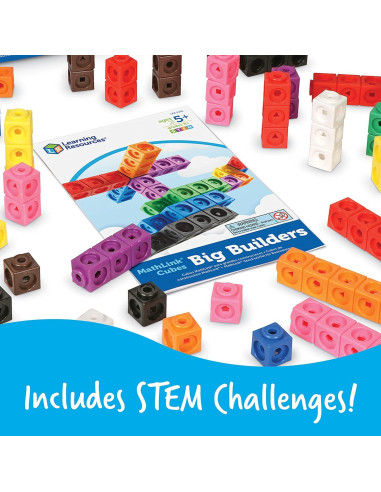 Cubos MathLink Big Builders - Set de 200 Piezas STEM 5+