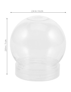 BESTOYARD 15 Bolas de Nieve Transparentes para Manualidades 2