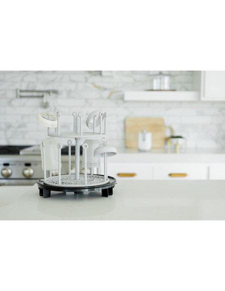 Soporte para Secar Botellas de Bebé El Primer Año Negro 2 Niveles