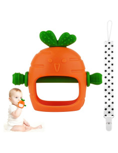 Chupete de Silicona Zanahoria para Bebés 0-24 Meses