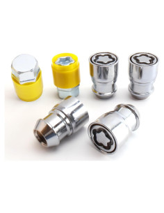 Tuercas de Seguridad M12 x 1.5mm YYHHZZ para Ruedas - 4 Piezas