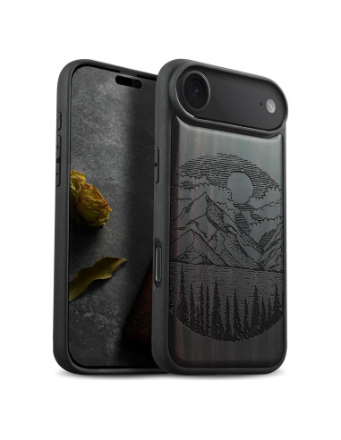 Funda de Madera Magnética Carveit para iPhone Air - Lagos Negro