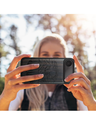 Funda de Madera Magnética Carveit para iPhone Air - Lagos Negro