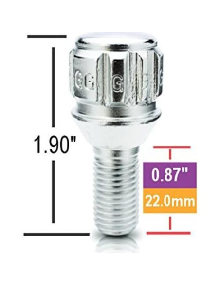 Bloqueo de Rueda Gorilla 47124N 12mm x 1.25 Juego de 4