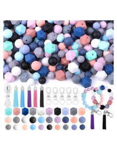 121 Perlas de Silicona Vellibring para Manualidades DIY Multicolor