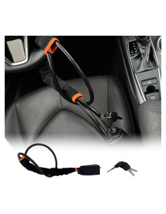 Bloqueo de Volante Antirrobo YUWUTF Universal Negro 43 cm