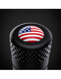 Tapones de Válvula CKAuto Universales con Bandera Americana - 4 Pzas 2