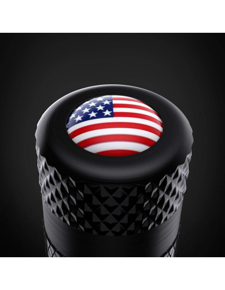 Tapones de Válvula CKAuto Universales con Bandera Americana - 4 Pzas