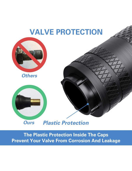 Tapones de Válvula CKAuto Universales con Bandera Americana - 4 Pzas