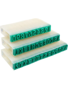 36 Sellos Alfanuméricos Desmontables de Plástico para Manualidades 2