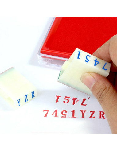 36 Sellos Alfanuméricos Desmontables de Plástico para Manualidades