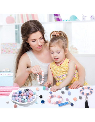 121 Perlas de Silicona Vellibring para Manualidades DIY Multicolor