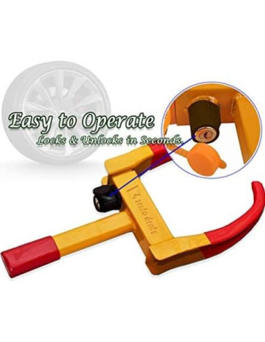 Abrazadera de Neumático Antirrobo Zento Deals Amarillo