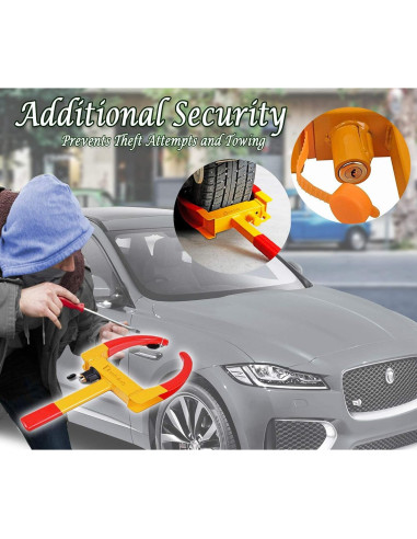 Abrazadera de Neumático Antirrobo Zento Deals Amarillo