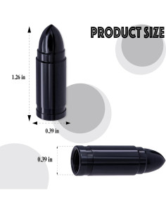 4 Tapones de Válvula de Neumático MEAJOO de Aluminio Negro 2