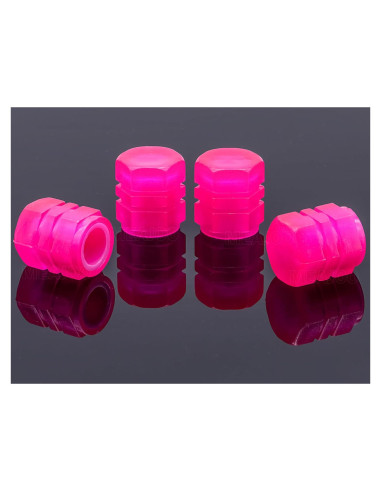 4 Tapas de Válvula de Neumático MEAJOO Rosa Universal