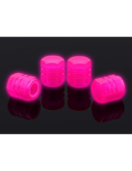 4 Tapas de Válvula de Neumático MEAJOO Rosa Universal