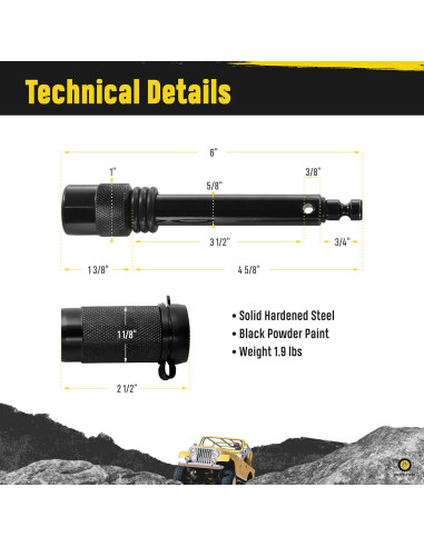 Cerradura de Enganche de Remolque Motormic 5/8" con Clip de Seguridad