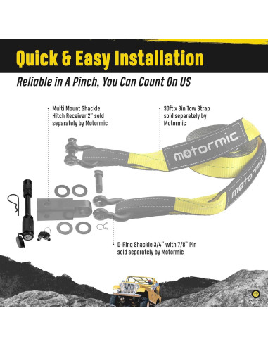 Cerradura de Enganche de Remolque Motormic 5/8" con Clip de Seguridad