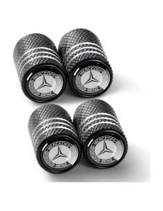 Tapa de Válvula de Neumático Tacoma 4 Piezas Aluminio Negro