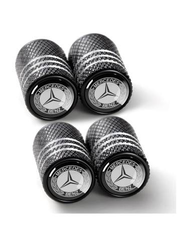 Tapa de Válvula de Neumático Tacoma 4 Piezas Aluminio Negro