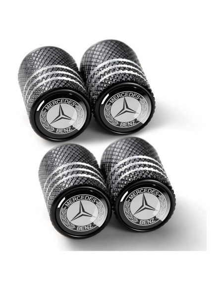 Tapa de Válvula de Neumático Tacoma 4 Piezas Aluminio Negro