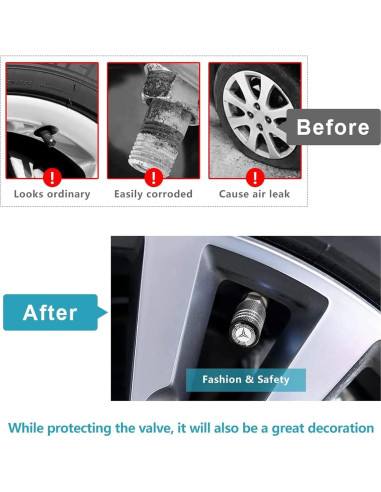 Tapa de Válvula de Neumático Tacoma 4 Piezas Aluminio Negro