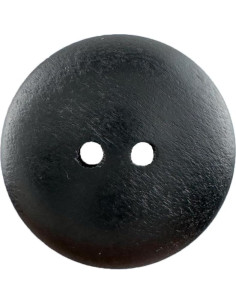 50 Botones de Madera Clásicos MTCELL 25mm Negros Convexos 2