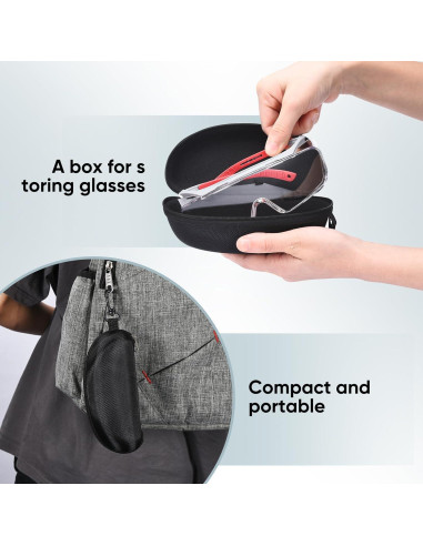 Gafas de Seguridad sobre Gafas Lente Clara TR90 Ajustables