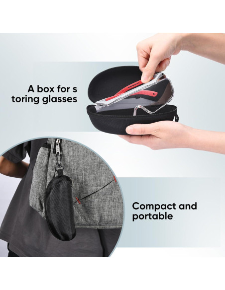 Gafas de Seguridad sobre Gafas Lente Clara TR90 Ajustables