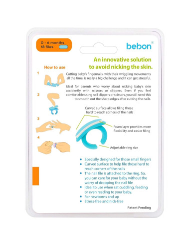 Set de Cuidado de Uñas para Bebés Bebon 0-6 Meses