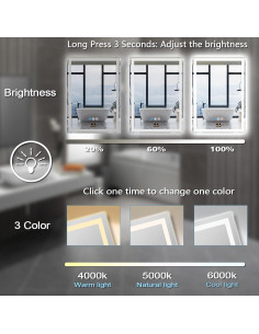 Espejo Inteligente LED TiliKuly 81x61 cm Rectangular Moderno 2