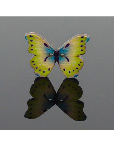50 Botones de Madera Mariposa Multicolor Labriciyon para Manualidades