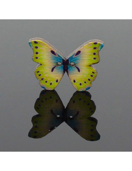 50 Botones de Madera Mariposa Multicolor Labriciyon para Manualidades