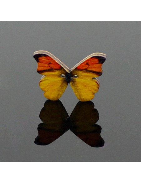 50 Botones de Madera Mariposa Multicolor Labriciyon para Manualidades