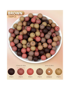 160 Perlas de Silicona 15mm FIVEIZERO para Manualidades DIY 2