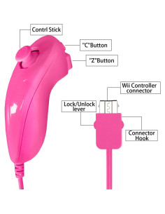 Controlador Nunchuck XiQiDianr para Wii y Wii U - 4 Colores 2