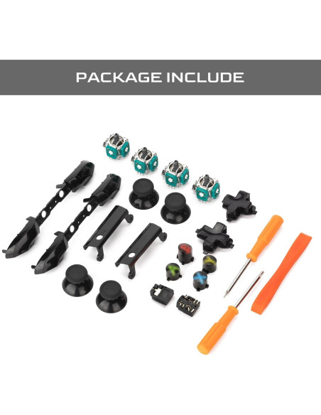 Kit de Reparación para Controlador Xbox One S/X Benseager - Joysticks y Botones