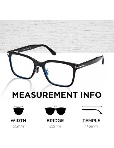 Marco de Gafas Tom Ford FT5853-D-B + Kit de Limpieza eSHADES