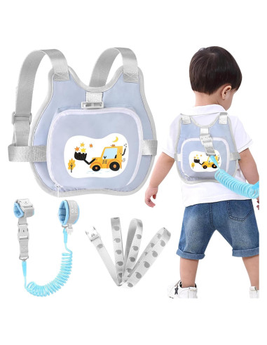 Arnés de Bebé Accmor Azul Ajustable con Correa Antipérdida
