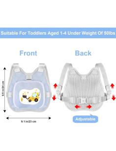 Arnés de Bebé Accmor Azul Ajustable con Correa Antipérdida 2