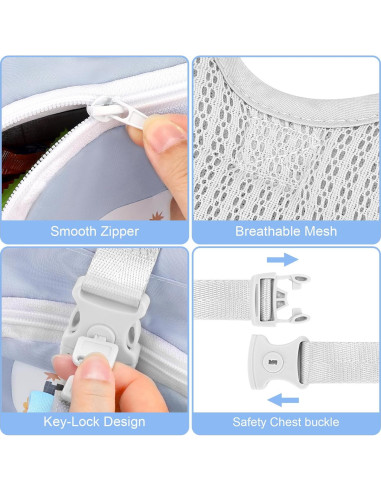 Arnés de Bebé Accmor Azul Ajustable con Correa Antipérdida