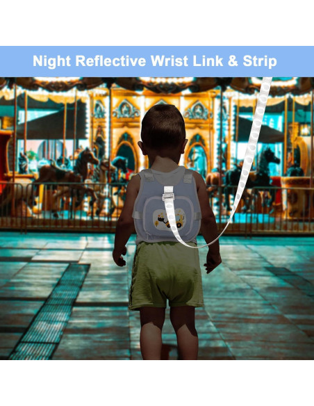 Arnés de Bebé Accmor Azul Ajustable con Correa Antipérdida