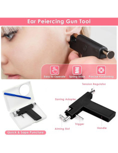 Kit de Perforación de Oídos Evatage con 98 Pendientes 2