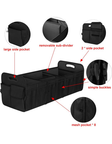 Organizador de Maletero Femuar TLAF-0142 90L Plegable Negro