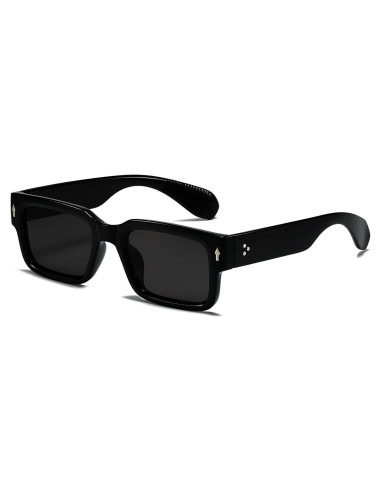 Gafas de sol cuadradas EYLRIM UV400 para unisex, negras