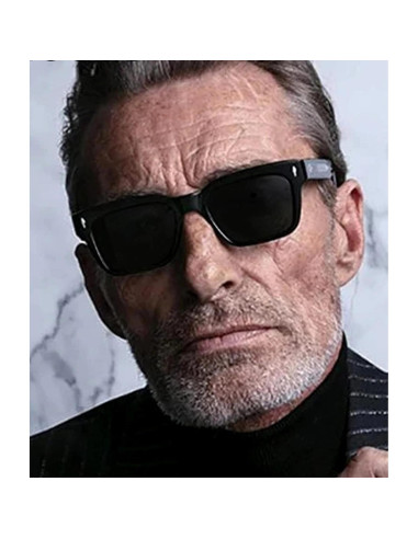 Gafas de sol cuadradas EYLRIM UV400 para unisex, negras