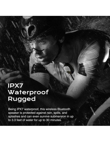 Altavoz Bluetooth Rythflo RY-BS100 IPX7 30H Clip On Negro