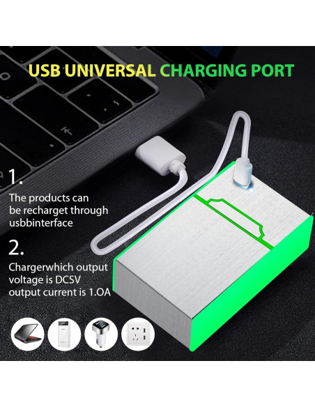 Estuche para Cigarrillos Masseul Negro con Encendedor Eléctrico