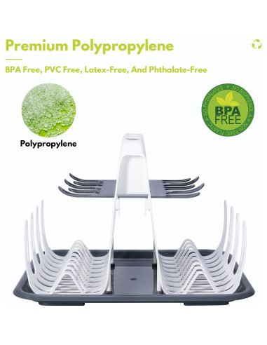 Secador de Biberones CAREBABYMORE con 6 Cepillos, Blanco